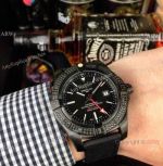 AAA Replica Breitling Avenger II GMT Diamond Bezel All Black Wrist_th.jpg